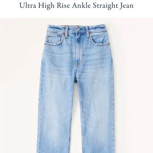 Ultra High Rise Ankle Straight Jean New without tags